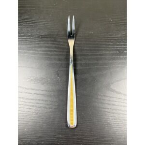 WMF Cromargan Two Tine Gold Accent‎ Cocktail Fork